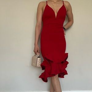 Red formal dress